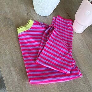 Pink and Purple Striped Long Sleeve Shirt